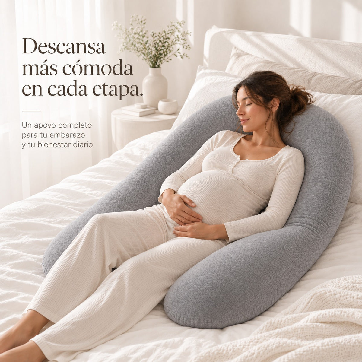 Brunito™ CozyNest | Almohada de Embarazo Ergonómica en U