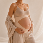 Soporte abdominal premamá beige vista frontal