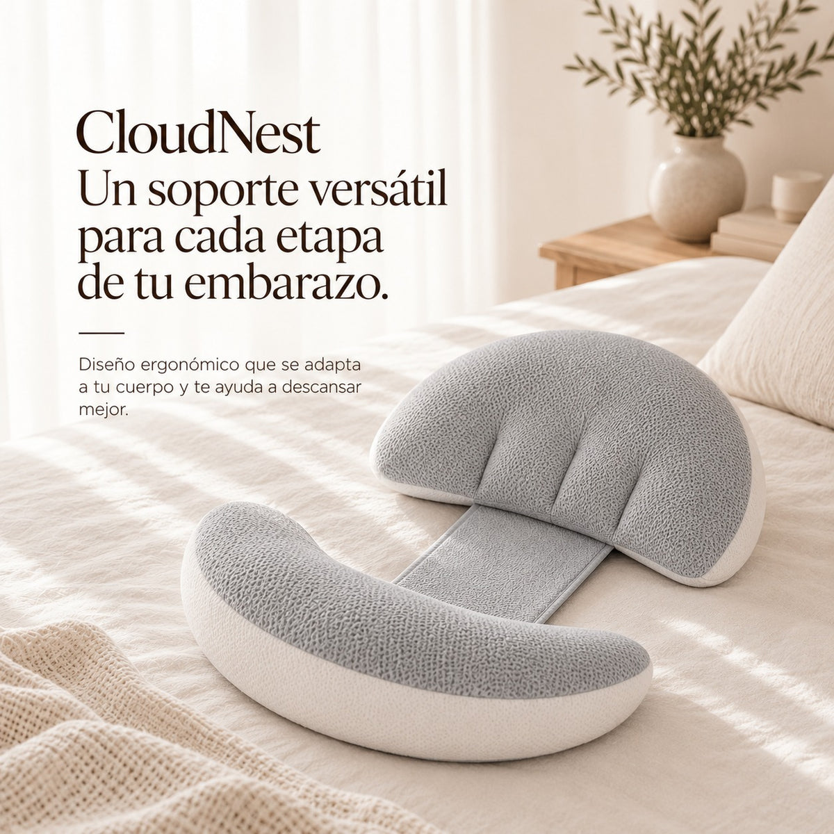 Brunito™ CloudNest | Cojín de Embarazo Ergonómico